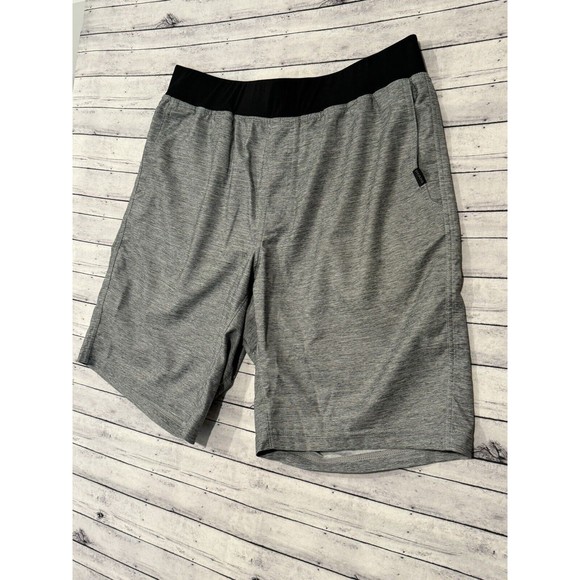 PRANA Mens Mojo Shorts Size L Gray Exercise Workout Lightweight Gym Yoga Stretch - Picture 2 of 16